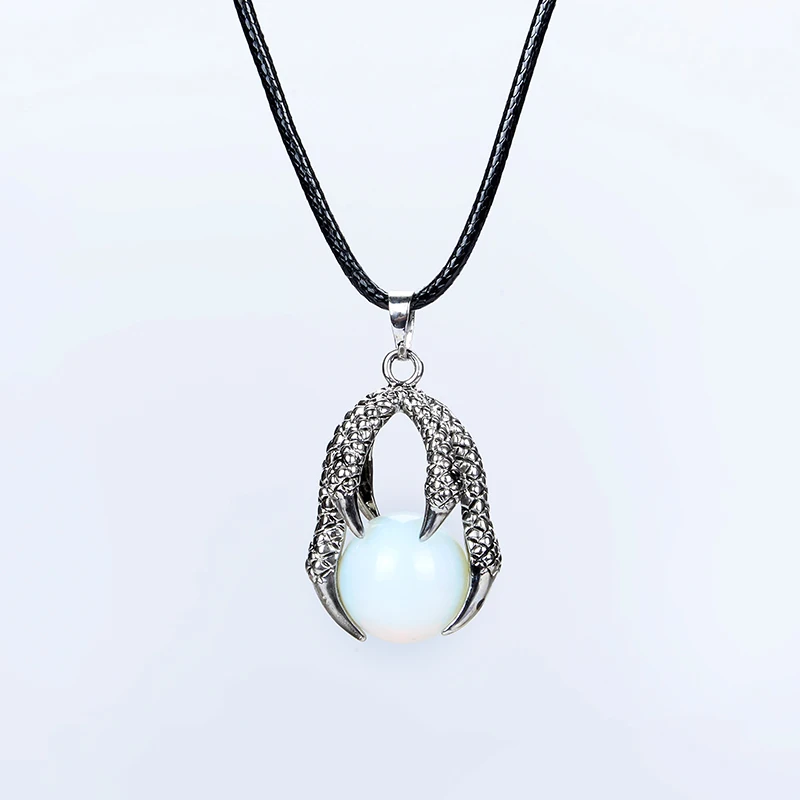 Punk Vintage Silver color Dragon Claw Natural Real Rose Purple Quartz Stone Opal Women Men Leather Cord Choker Pendent Necklaces
Punk Vintage Silver color Dragon Claw Natural Real Rose Purple Quartz Stone Opal Women Men Leather Cord Choker Pendent Necklaces