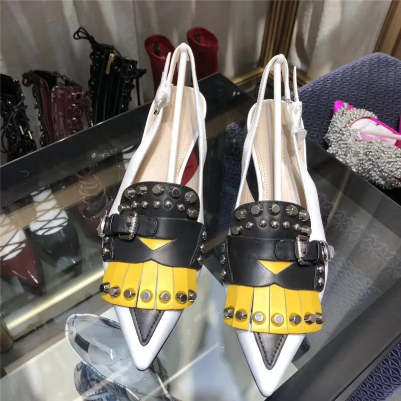 Pointed Toe Tassel Shoes Women Thin Heel Stiletto Fringe Tassel Mixed Color Pumps Cut Out Woman Shoes Rivets Real Leather Shoe
Pointed Toe Tassel Shoes Women Thin Heel Stiletto Fringe Tassel Mixed Color Pumps Cut Out Woman Shoes Rivets Real Leather Shoe