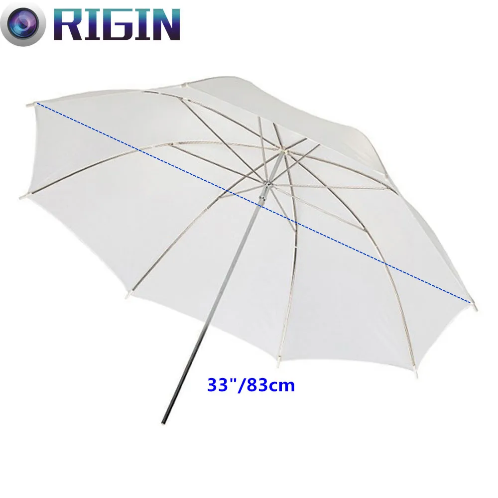 33"/83cm Soft White Diffuser Studio Photography Translucent Umbrella For Studio Flash Strobe Lighting
33"/83cm Soft White Diffuser Studio Photography Translucent Umbrella For Studio Flash Strobe Lighting