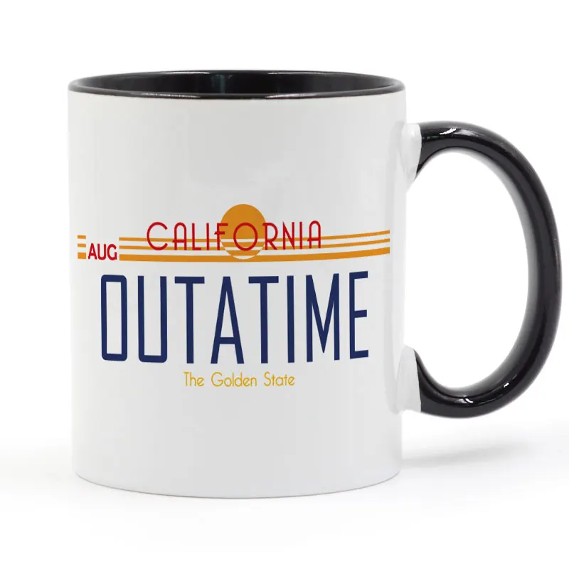 Back to the Future Movie California License Plate OUTATIME Mug Coffee Ceramic Cup Creative DIY Gifts Home Decor Mugs 11oz T1509
Back to the Future Movie California License Plate OUTATIME Mug Coffee Ceramic Cup Creative DIY Gifts Home Decor Mugs 11oz T1509