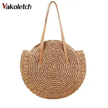 Bohemian Summer Vacation Casual Bags Round Straw Beach Bag Vintage Handmade Woven Shoulder Bag Raffia circle Rattan bags KL444
Bohemian Summer Vacation Casual Bags Round Straw Beach Bag Vintage Handmade Woven Shoulder Bag Raffia circle Rattan bags KL444
