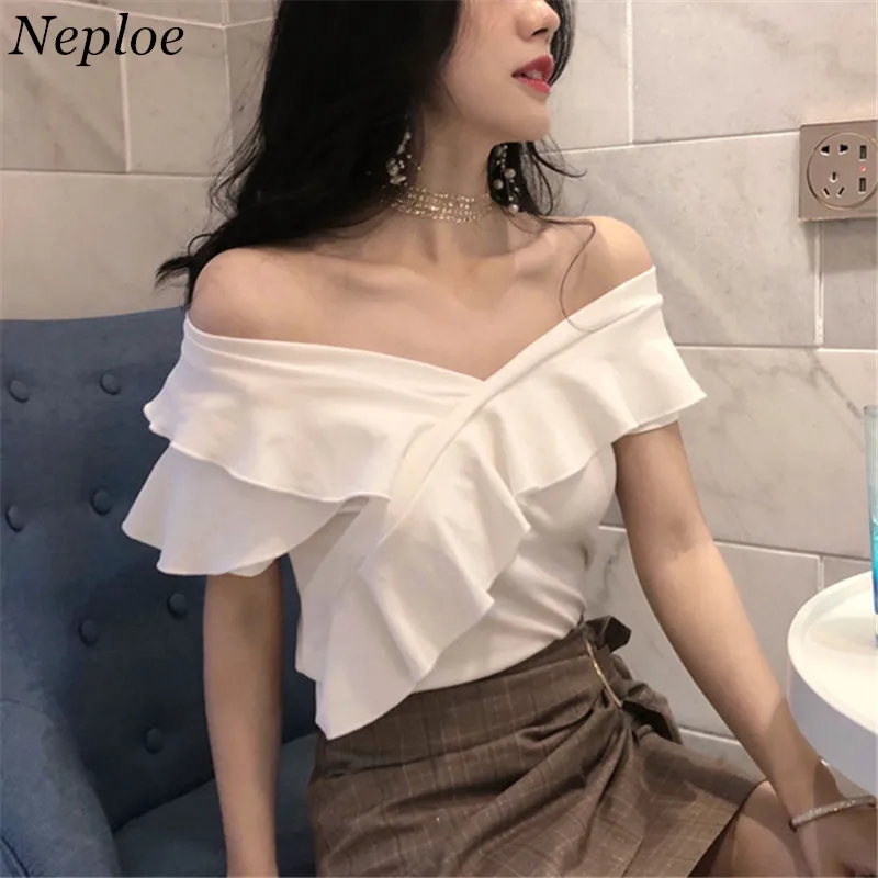 Neploe Korean Fashion Solid off Shoulder Women Blouse 2019 Newly Sexy Slash neck Elegant Shirts Ruffles Female Blusas 67556
Neploe Korean Fashion Solid off Shoulder Women Blouse 2019 Newly Sexy Slash neck Elegant Shirts Ruffles Female Blusas 67556