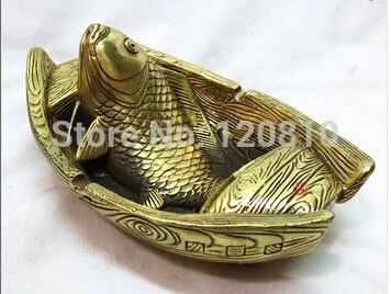 Free Shipping Bronze statue copper fish lucky home decoration gift technology