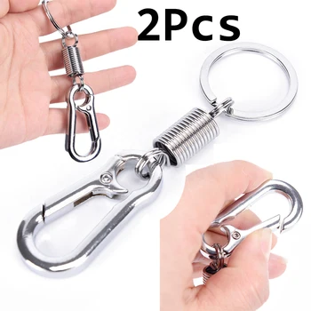 2 Pcs Outdoor Stainless Steel Spring Buckle Carabiner Keychain Waist Belt Clip Anti-lost Buckle Hanging Retractable Keyring
2 Pcs Outdoor Stainless Steel Spring Buckle Carabiner Keychain Waist Belt Clip Anti-lost Buckle Hanging Retractable Keyring