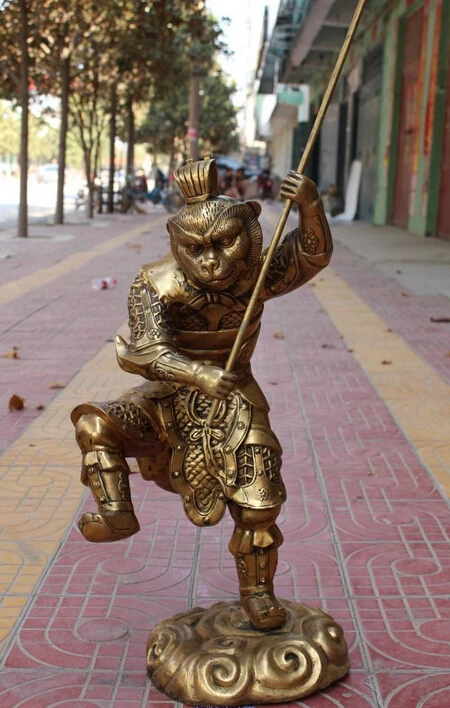 shitou 002922 28"Chinese Bronze West Great disciples Stand Sun Wukong Monkey King Statue discount 30% (C0324)
shitou 002922 28"Chinese Bronze West Great disciples Stand Sun Wukong Monkey King Statue discount 30% (C0324)