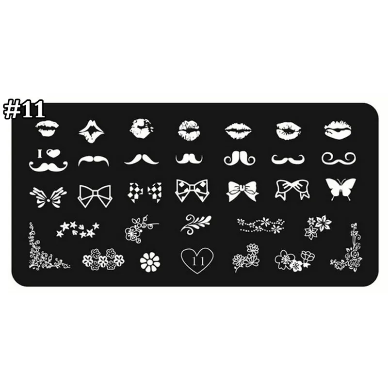 1Pcs Fashion Nail Stencils Lips Bow Tie Moustache Stamping Image Template Stencils Rectangle Nail Art Stamp Manicure Plates TX11
1Pcs Fashion Nail Stencils Lips Bow Tie Moustache Stamping Image Template Stencils Rectangle Nail Art Stamp Manicure Plates TX11