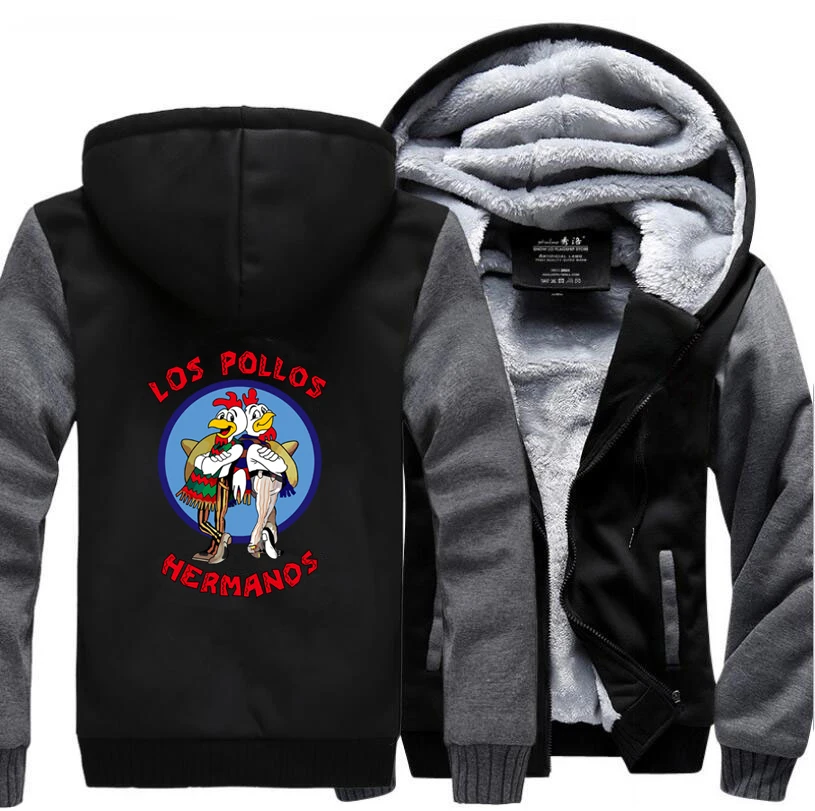 Breaking Bad LOS POLLOS Hermanos Thick Hoodies Men 2019 New Winter Warm Fleece Men's Sweatshirt Hooded Chicken Brothers Jacket
Breaking Bad LOS POLLOS Hermanos Thick Hoodies Men 2019 New Winter Warm Fleece Men's Sweatshirt Hooded Chicken Brothers Jacket