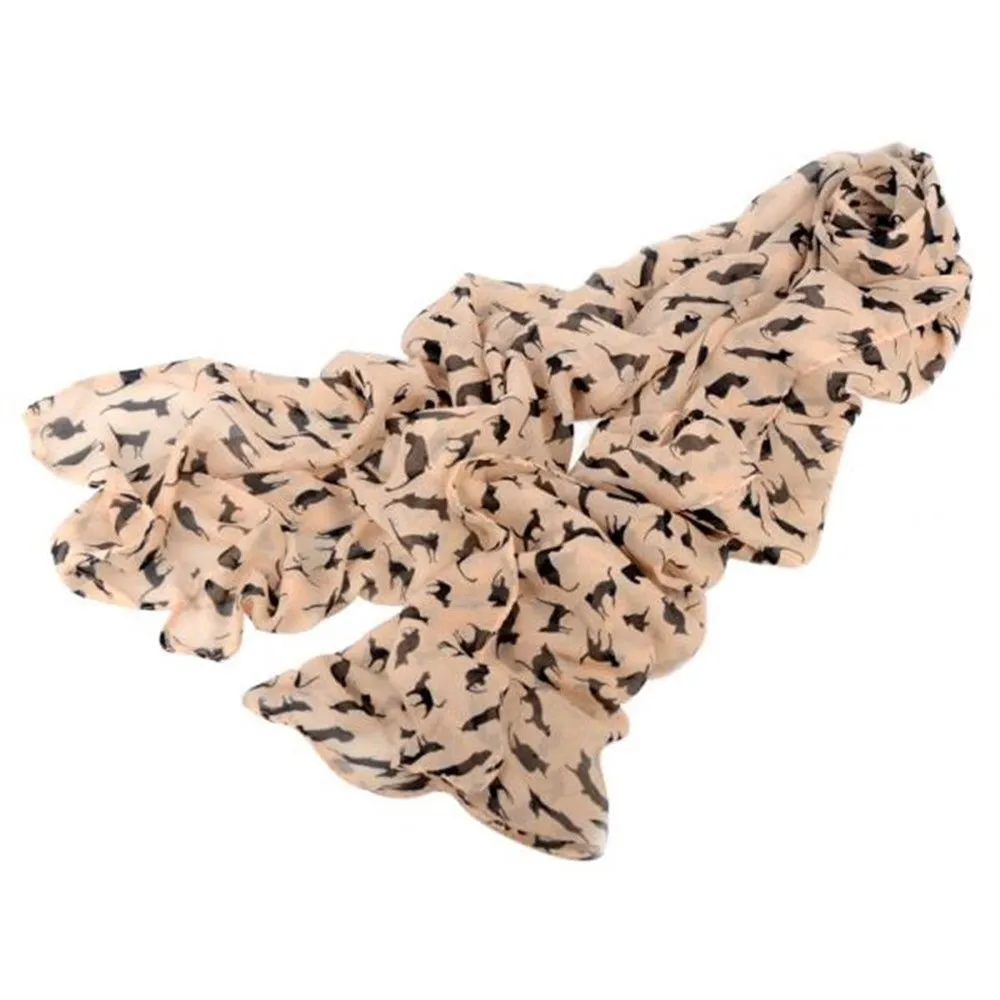 New Fashion Women's Chiffon Colorful Printed Sweet Cartoon Cat Kitten Scarf Graffiti Style Shawl Girls Christmas Gift
New Fashion Women's Chiffon Colorful Printed Sweet Cartoon Cat Kitten Scarf Graffiti Style Shawl Girls Christmas Gift