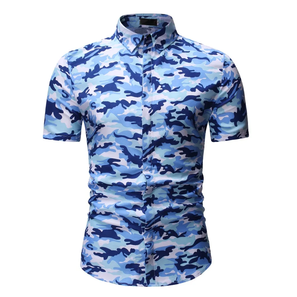 New Fashion Summer Mens Shirt Short Sleeve Print Floral Shirts Men's Hawaiian Casual Shirt Camouflage Men Top Shirts Plus Size
New Fashion Summer Mens Shirt Short Sleeve Print Floral Shirts Men's Hawaiian Casual Shirt Camouflage Men Top Shirts Plus Size