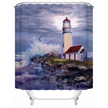 Lighthouse Guides Vessels Waterproof Shower Curtain Bathroom Curtain Eco-Friendly Practical Furniture Bath Screen Y-188
Lighthouse Guides Vessels Waterproof Shower Curtain Bathroom Curtain Eco-Friendly Practical Furniture Bath Screen Y-188