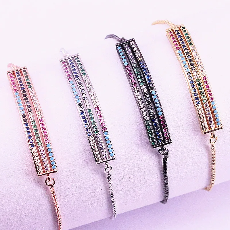 10Pcs Multicolor Rainbow CZ Connector Fashion adjustable Charm Bangles for Women Girls
10Pcs Multicolor Rainbow CZ Connector Fashion adjustable Charm Bangles for Women Girls