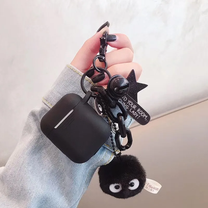 Простой Черный Защитный чехол для Apple Bluetooth беспроводной Airpods Роскошный