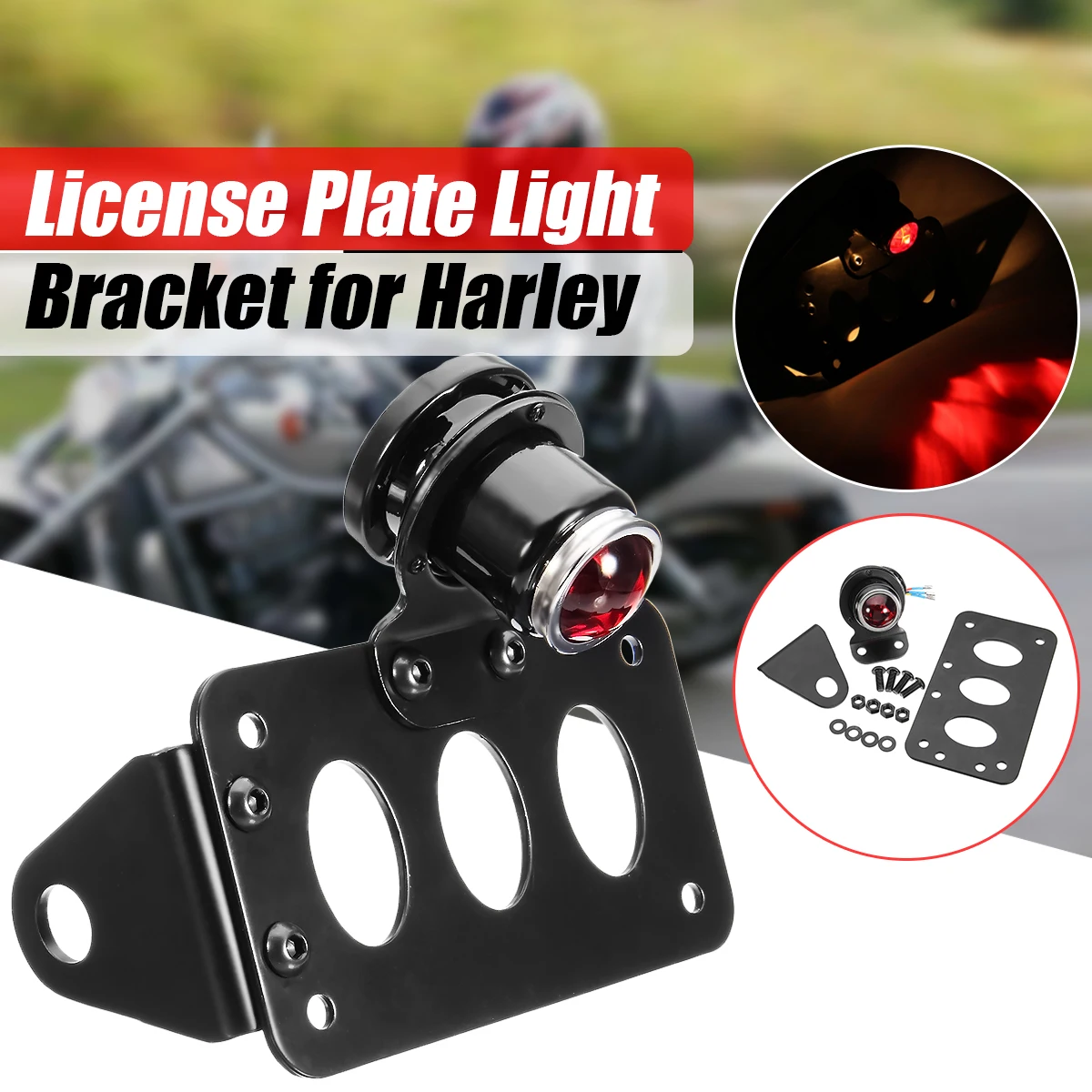 Universal Motorcycles License Plate Bracket Twin Light Integrated Taillights Side Mount Vertical Mount for Harley Sportster
Universal Motorcycles License Plate Bracket Twin Light Integrated Taillights Side Mount Vertical Mount for Harley Sportster