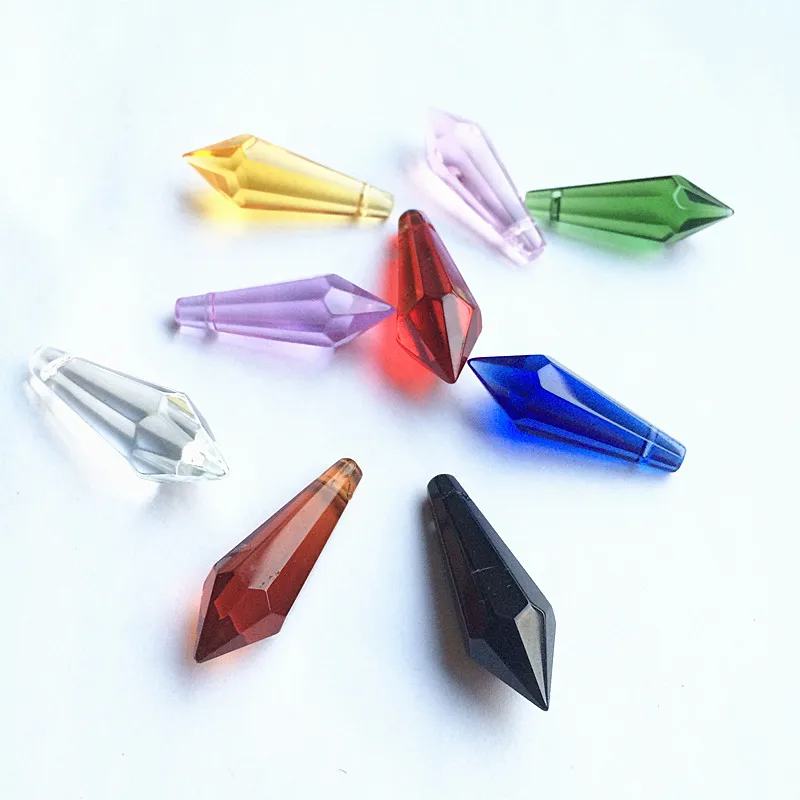 30pcs 36MM Mixed Color Chandelier Glass Crystal Icicle Prisms(Free ring)Hang Pendants For Candelabra, Ceiling Lights Accessories
30pcs 36MM Mixed Color Chandelier Glass Crystal Icicle Prisms(Free ring)Hang Pendants For Candelabra, Ceiling Lights Accessories