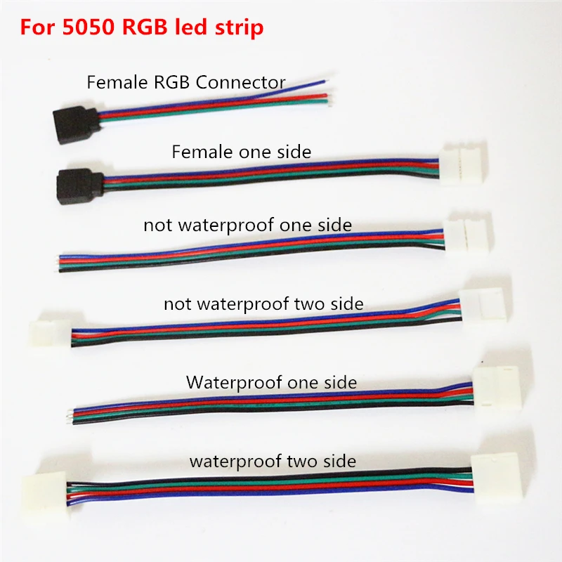 5Pcs/Lot RGB LED Strip Connector 4pin 10mm Free Welding Connector Wire for SMD 5050 ip20/ip65 Waterproof RGB LED Strip light
5Pcs/Lot RGB LED Strip Connector 4pin 10mm Free Welding Connector Wire for SMD 5050 ip20/ip65 Waterproof RGB LED Strip light