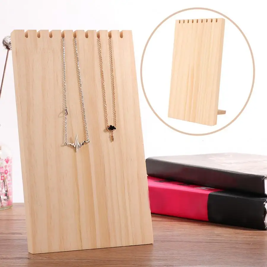 9 Slots Simple Wooden Desk Decor Ornament Necklace Jewelry Display Board Stand Storage Jewelry Organizer Holder Case For Jeweler
9 Slots Simple Wooden Desk Decor Ornament Necklace Jewelry Display Board Stand Storage Jewelry Organizer Holder Case For Jeweler