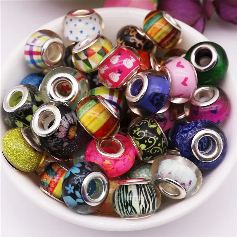 50pcs New Mix color big hole beads charms spacer murano bead fit for original Pandora bracelet bangle for DIY jewelry Making
50pcs New Mix color big hole beads charms spacer murano bead fit for original Pandora bracelet bangle for DIY jewelry Making