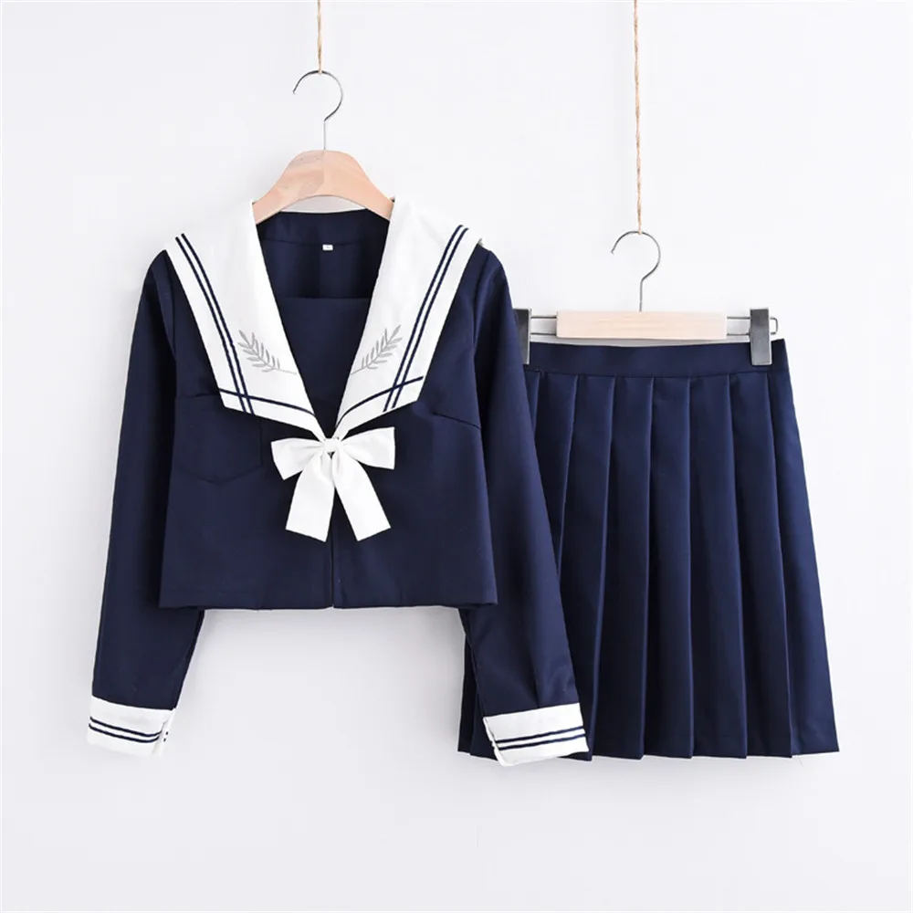 Japanese JK uniforms orthodox high-quality wind Navy sailor suit class service uniforms school uniforms female college costume
Japanese JK uniforms orthodox high-quality wind Navy sailor suit class service uniforms school uniforms female college costume