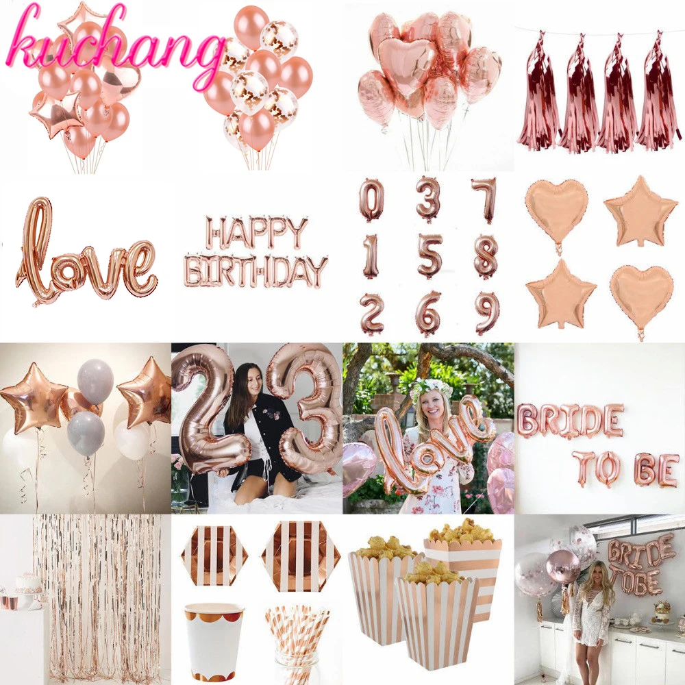 Rose Gold Series Foil Latex Balloon Happy Birthday Letter Bunting Banner 18inch Helium Balls Wedding Birthday Party Decor
Rose Gold Series Foil Latex Balloon Happy Birthday Letter Bunting Banner 18inch Helium Balls Wedding Birthday Party Decor
