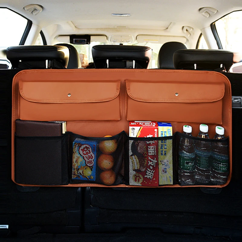 EAFC PU Leather Car Trunk Storage Organizer Bag Universal Multi-Pockets Auto Back seat Stowing Tidying Interior Car Styling
EAFC PU Leather Car Trunk Storage Organizer Bag Universal Multi-Pockets Auto Back seat Stowing Tidying Interior Car Styling