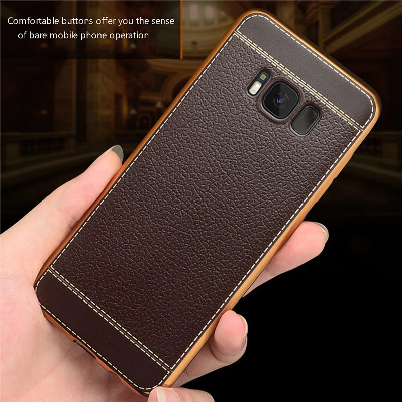 Phone Case For Samsung S8 S8 Plus Plating Mobile Phone Shell TPU leather case Personalized lychee Striae Soft Cover J25
Phone Case For Samsung S8 S8 Plus Plating Mobile Phone Shell TPU leather case Personalized lychee Striae Soft Cover J25