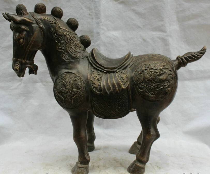 S1894 24" Chinese Bronze Folk success Feng Shui Zodiac Year Horse Statue sculpture D0318
S1894 24" Chinese Bronze Folk success Feng Shui Zodiac Year Horse Statue sculpture D0318