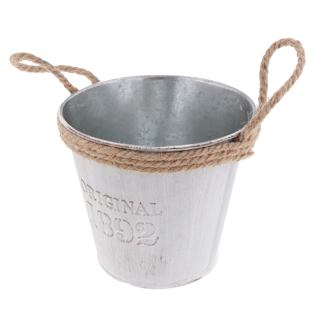 Garden Seeding Watering Container Can Case Plant Herb Flower Bucket Pot, Tabletop, Countertop Garden Deck Decor