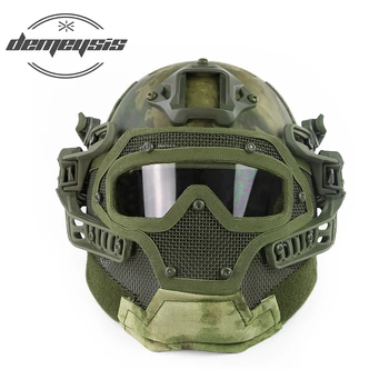 Tactical Full Face Cover Protection Mask Helmet with Goggle for PJ Vent Airsoft Paintball War Game CS Tactical Hunting
Tactical Full Face Cover Protection Mask Helmet with Goggle for PJ Vent Airsoft Paintball War Game CS Tactical Hunting