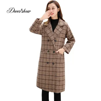 Women Autumn Winter Jacket Cape Coat Long Wool Coat Abrigos Mujer Invierno Casaco Feminino Female Jacket Blends Plaid Jacket
Women Autumn Winter Jacket Cape Coat Long Wool Coat Abrigos Mujer Invierno Casaco Feminino Female Jacket Blends Plaid Jacket