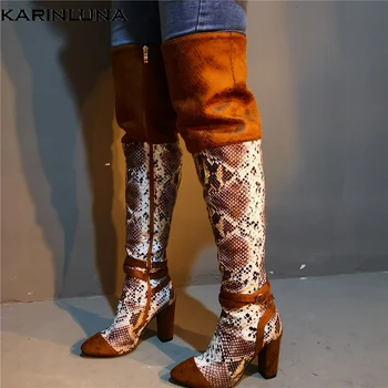 Karinluna Luxury Large Size 47 Sexy Snake Print Women Shoes Woman Party High Heels Top Quality Over The Knee Boots
Karinluna Luxury Large Size 47 Sexy Snake Print Women Shoes Woman Party High Heels Top Quality Over The Knee Boots