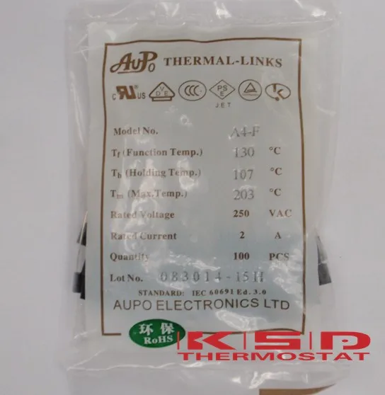 100pcs A8-1A-F 150 1A 250V degree Thermal Cutoff RH150 Thermal-Links Black Square Temperature Fuse 102/115/125/135/145/150
100pcs A8-1A-F 150 1A 250V degree Thermal Cutoff RH150 Thermal-Links Black Square Temperature Fuse 102/115/125/135/145/150