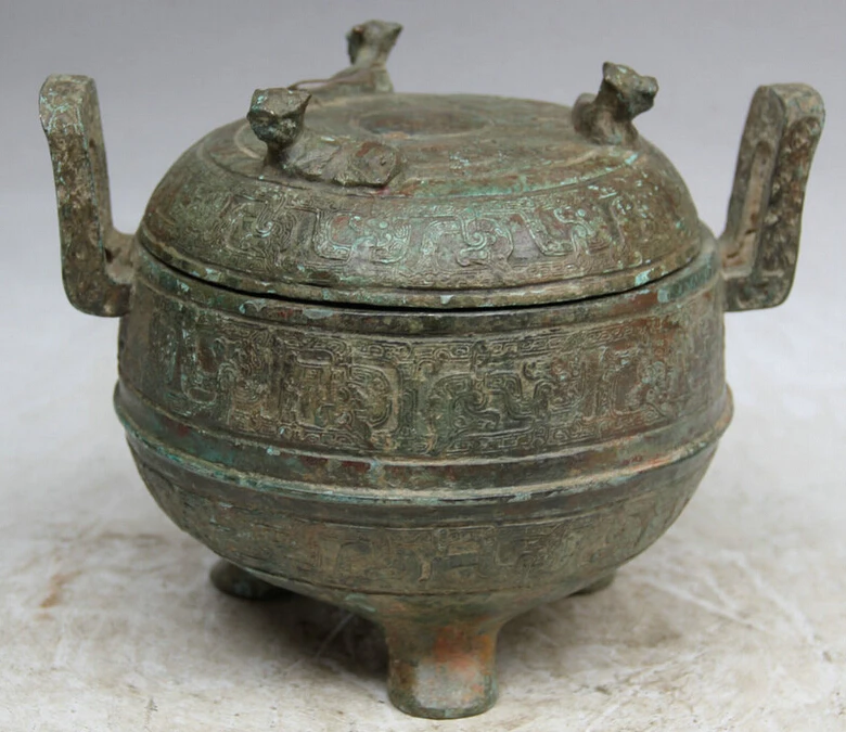 Elegant old S2174 13" Old Chinese Bronze Folk animal Beast foodstuff vessel handle Pot Jar Crock statue (A0322) A0403
Elegant old S2174 13" Old Chinese Bronze Folk animal Beast foodstuff vessel handle Pot Jar Crock statue (A0322) A0403