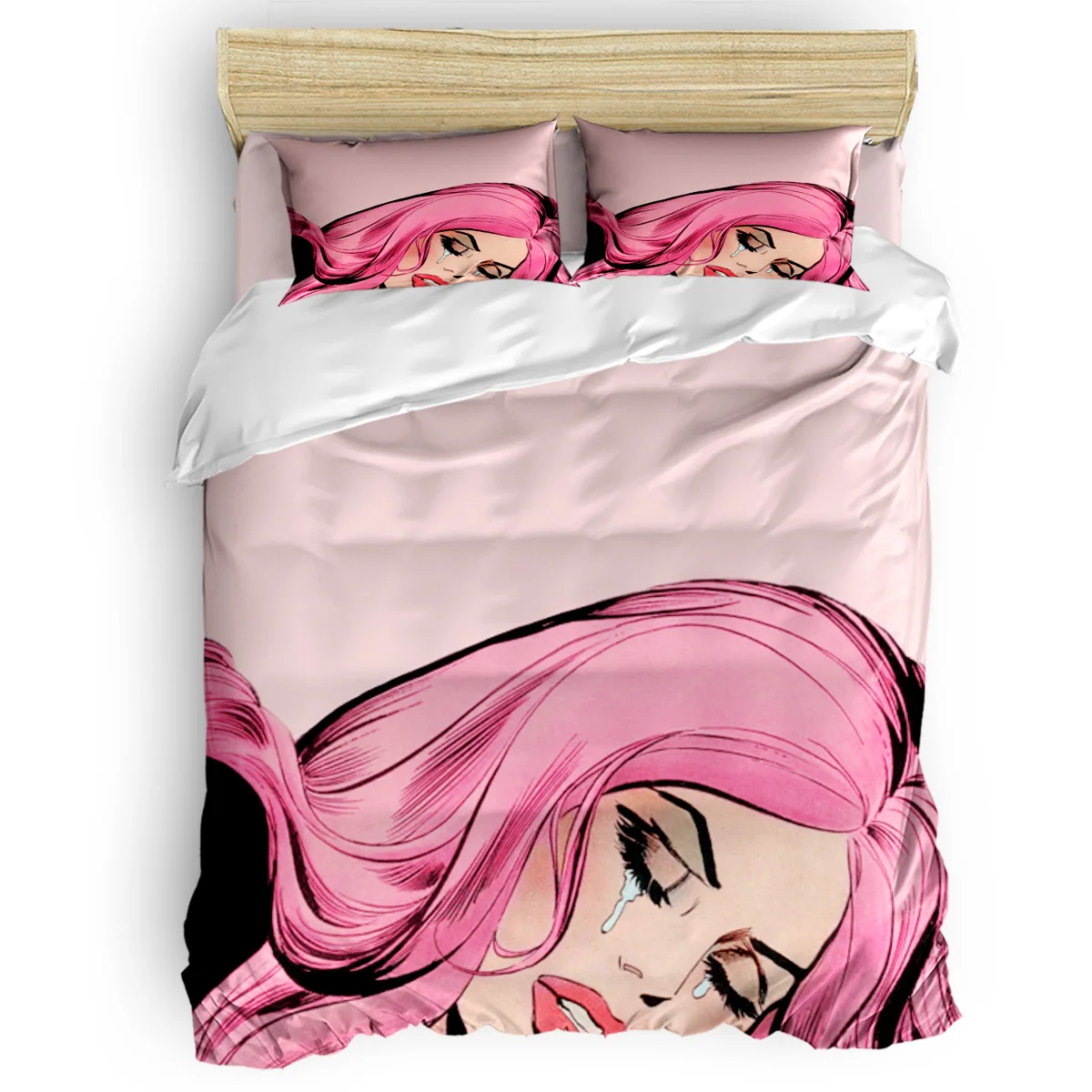 Pink Lady Duvet Cover Set Beauty Girl Cartoon Design Collection of 3/4pcs Bedding Set Bed Sheet Pillowcases Cover Set
Pink Lady Duvet Cover Set Beauty Girl Cartoon Design Collection of 3/4pcs Bedding Set Bed Sheet Pillowcases Cover Set