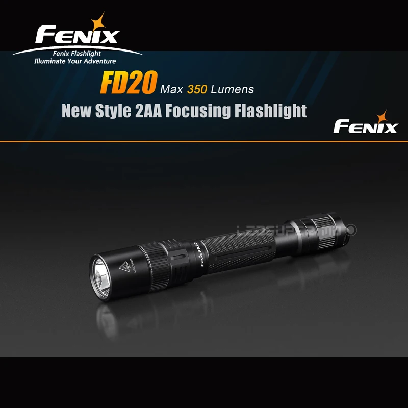 New Style Fenix FD20 CREE XP-G2 S3 LED Max 350 Lumens 2AA Focusing Flashlight with 2AA Batteries
New Style Fenix FD20 CREE XP-G2 S3 LED Max 350 Lumens 2AA Focusing Flashlight with 2AA Batteries