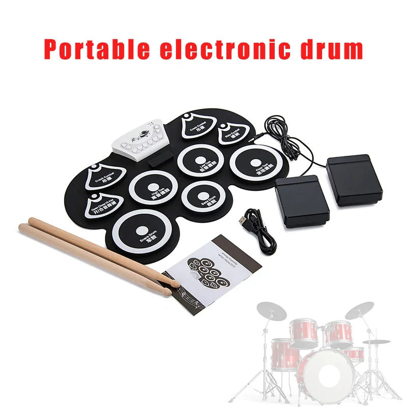 Electronic Roll up Drum Pad Kit Portable Silicone Foldable with Wooden Stick XR-Hot
Electronic Roll up Drum Pad Kit Portable Silicone Foldable with Wooden Stick XR-Hot
