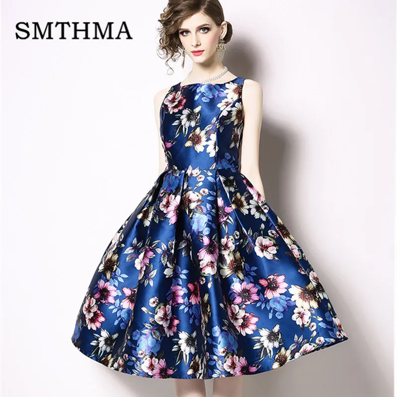 SMTHMA Women 2019 Summer Dresses Women sleeveless printing Casual party Dress Vestidos
SMTHMA Women 2019 Summer Dresses Women sleeveless printing Casual party Dress Vestidos