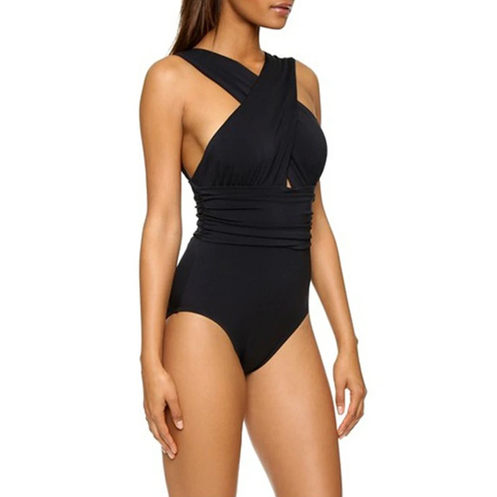 Summer Women's One Piece Swimsuits Front Cross Backless V Neck Swimwear Ruffle Bathing Suits
Summer Women's One Piece Swimsuits Front Cross Backless V Neck Swimwear Ruffle Bathing Suits