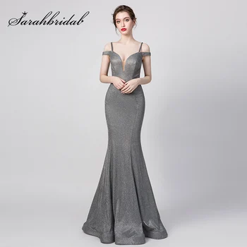 Sexy Off the Shoulder Long Mermaid Evening Dresses 2020 Robe De Soiree longue Grey Formal Party Gown abiye gece elbisesi L5261
Sexy Off the Shoulder Long Mermaid Evening Dresses 2020 Robe De Soiree longue Grey Formal Party Gown abiye gece elbisesi L5261