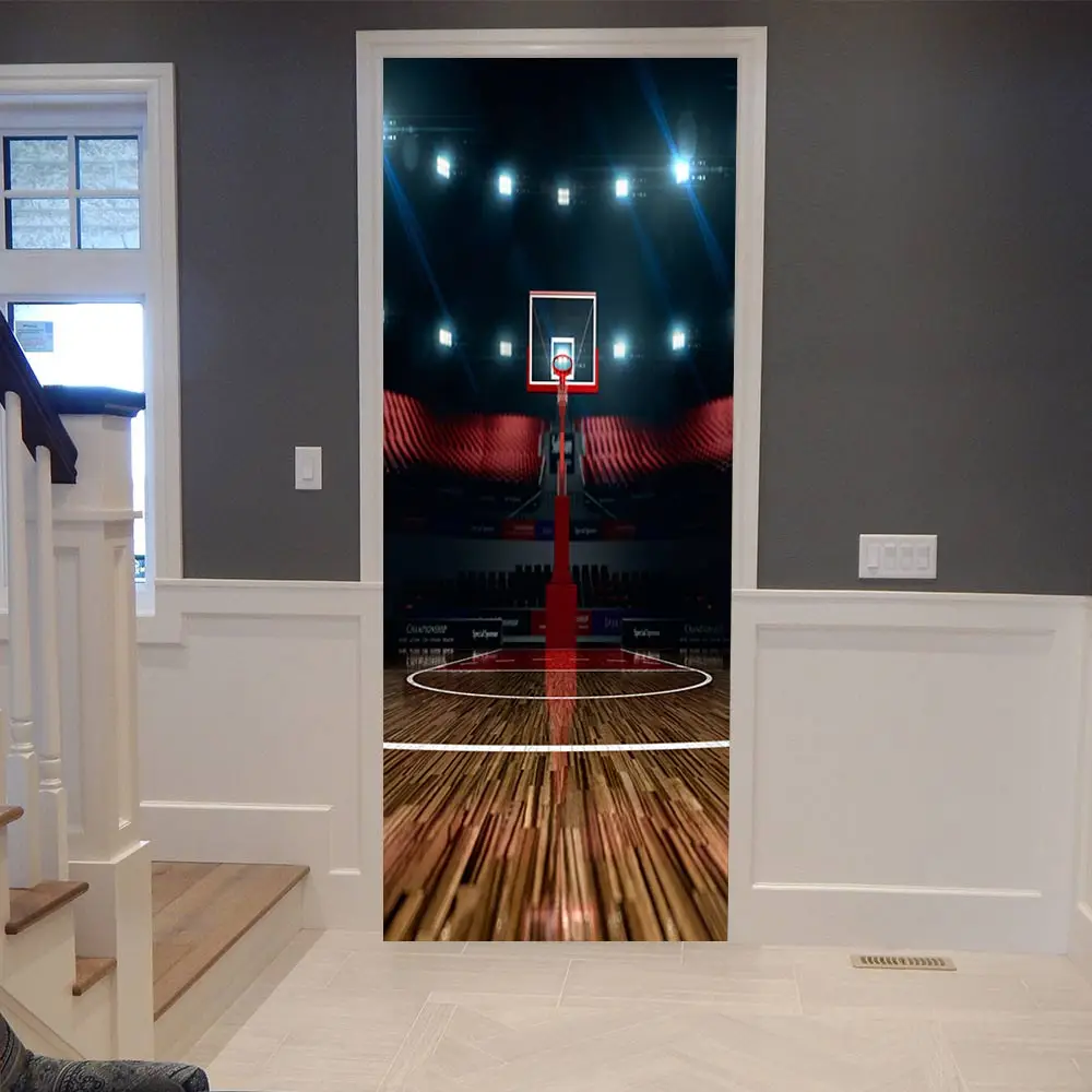 3D Door Stickers Creative Basketball Stands Waterproof Living Room Bedroom Door Wallpaper Self Adhesive Art Wall Decals
3D Door Stickers Creative Basketball Stands Waterproof Living Room Bedroom Door Wallpaper Self Adhesive Art Wall Decals