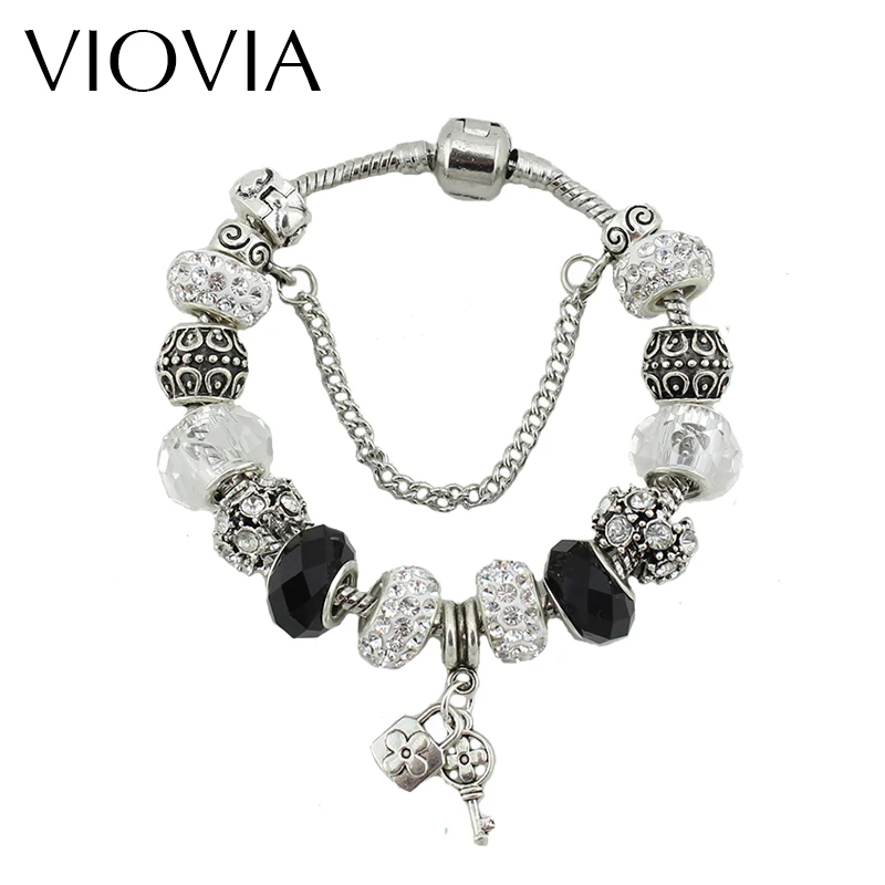VIOVIA New Fashion Top Quality Crystal Bead Bracelets & Bangles with White Rhinestone Key & Lock for Love as Charm Gift B15151
VIOVIA New Fashion Top Quality Crystal Bead Bracelets & Bangles with White Rhinestone Key & Lock for Love as Charm Gift B15151