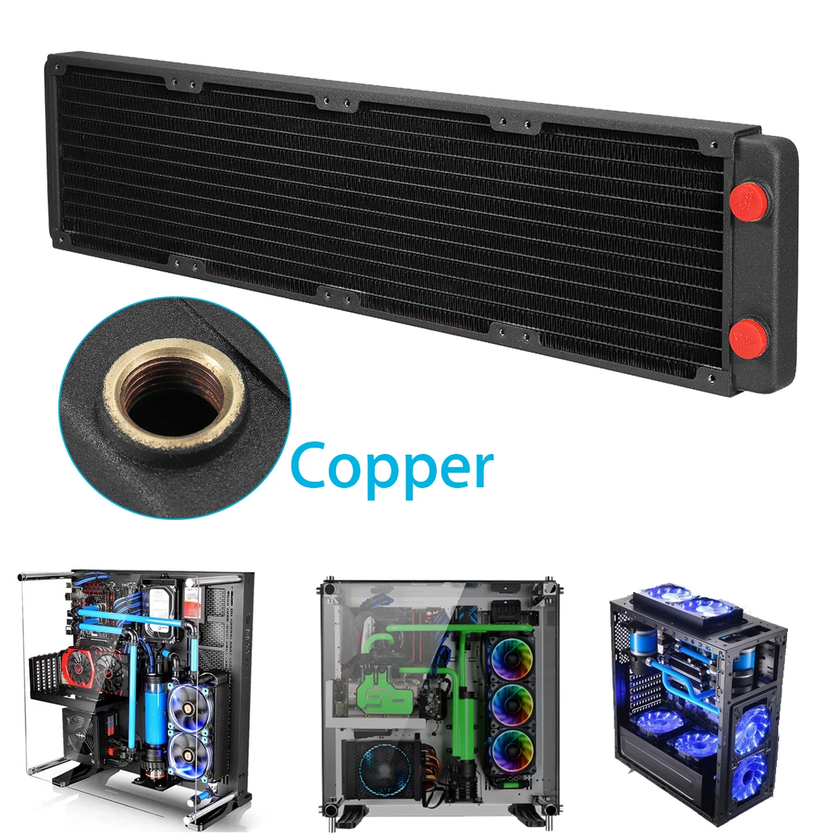LEORY Copper Computer CPU Water Cooling Radiator Heat Sink 480mm Exchanger Cooler for CPU Heat Sink For PC Laptop Desktop
LEORY Copper Computer CPU Water Cooling Radiator Heat Sink 480mm Exchanger Cooler for CPU Heat Sink For PC Laptop Desktop