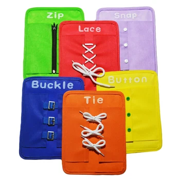 6PCS Baby Learn to Dress Board Basic Life Skill Learning Board ToddlerZip Button Lace Up Montessori Early Education Dressing Toy
6PCS Baby Learn to Dress Board Basic Life Skill Learning Board ToddlerZip Button Lace Up Montessori Early Education Dressing Toy