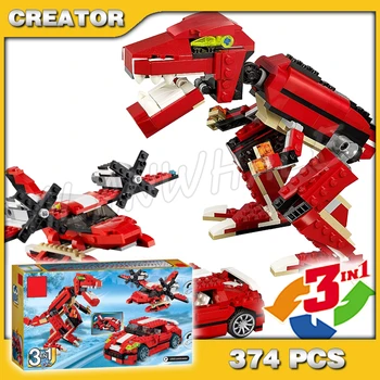 374pcs 3in1 Creator Roaring ferocious dino twin-propeller Power 3116 DIY Model Building Blocks Toys Bricks Compatible with
374pcs 3in1 Creator Roaring ferocious dino twin-propeller Power 3116 DIY Model Building Blocks Toys Bricks Compatible with