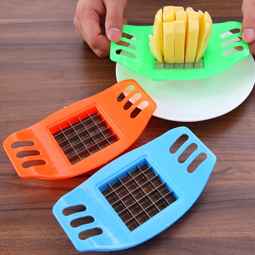 Stainless Steel Vegetable Potato Slicer Cutter French Fry Chopper Chips Making Tool Potato Cutting Plastic Kitchen Gadgets
Stainless Steel Vegetable Potato Slicer Cutter French Fry Chopper Chips Making Tool Potato Cutting Plastic Kitchen Gadgets