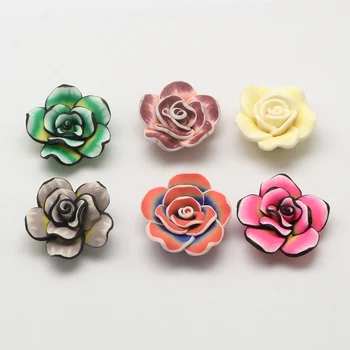 100pcs Handmade Polymer Clay 3D Flower Beads Mixed Color Nice Bead for jewellery findings accessories 30~32x12mm,Hole: 2mm F80
100pcs Handmade Polymer Clay 3D Flower Beads Mixed Color Nice Bead for jewellery findings accessories 30~32x12mm,Hole: 2mm F80