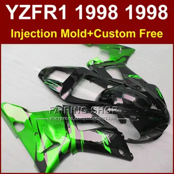 PJ8G New fairings kit for YAMAHA YZF R1 YZF1000 98 99 R1 glossy black green custom fairing set YZF R1 1998 1999 J67F 
PJ8G New fairings kit for YAMAHA YZF R1 YZF1000 98 99 R1 glossy black green custom fairing set YZF R1 1998 1999 J67F