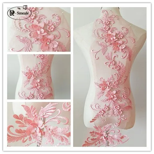Handmade Beads 3D Wedding Dress Applique DIY Bridal Headdress Lace Collar Lace Fabric Patch RS1780
Handmade Beads 3D Wedding Dress Applique DIY Bridal Headdress Lace Collar Lace Fabric Patch RS1780