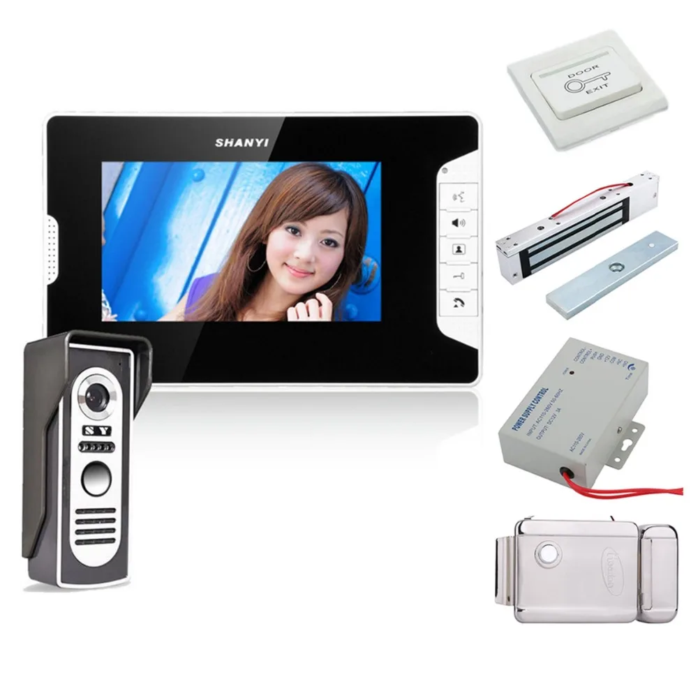 Electric lock-control 7 inch LCD Color Video door phone Intercom System Weatherproof Night Vision Camera Home Security
Electric lock-control 7 inch LCD Color Video door phone Intercom System Weatherproof Night Vision Camera Home Security