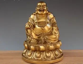 Marked China Buddhism Brass Copper Seat Lotus Happy Laugh Maitreya Buddha Statue
Marked China Buddhism Brass Copper Seat Lotus Happy Laugh Maitreya Buddha Statue