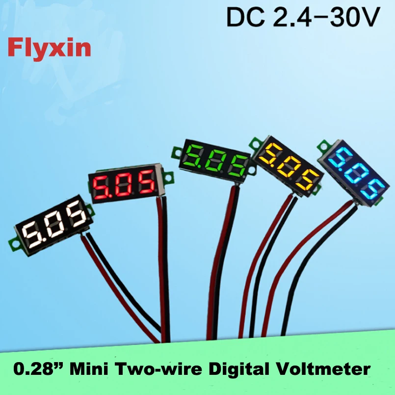 0.28 Mini digital display DC voltmeter 2-wire DC 2.40-30.0V two wires Small digital Voltage meter digital direct current
0.28 Mini digital display DC voltmeter 2-wire DC 2.40-30.0V two wires Small digital Voltage meter digital direct current